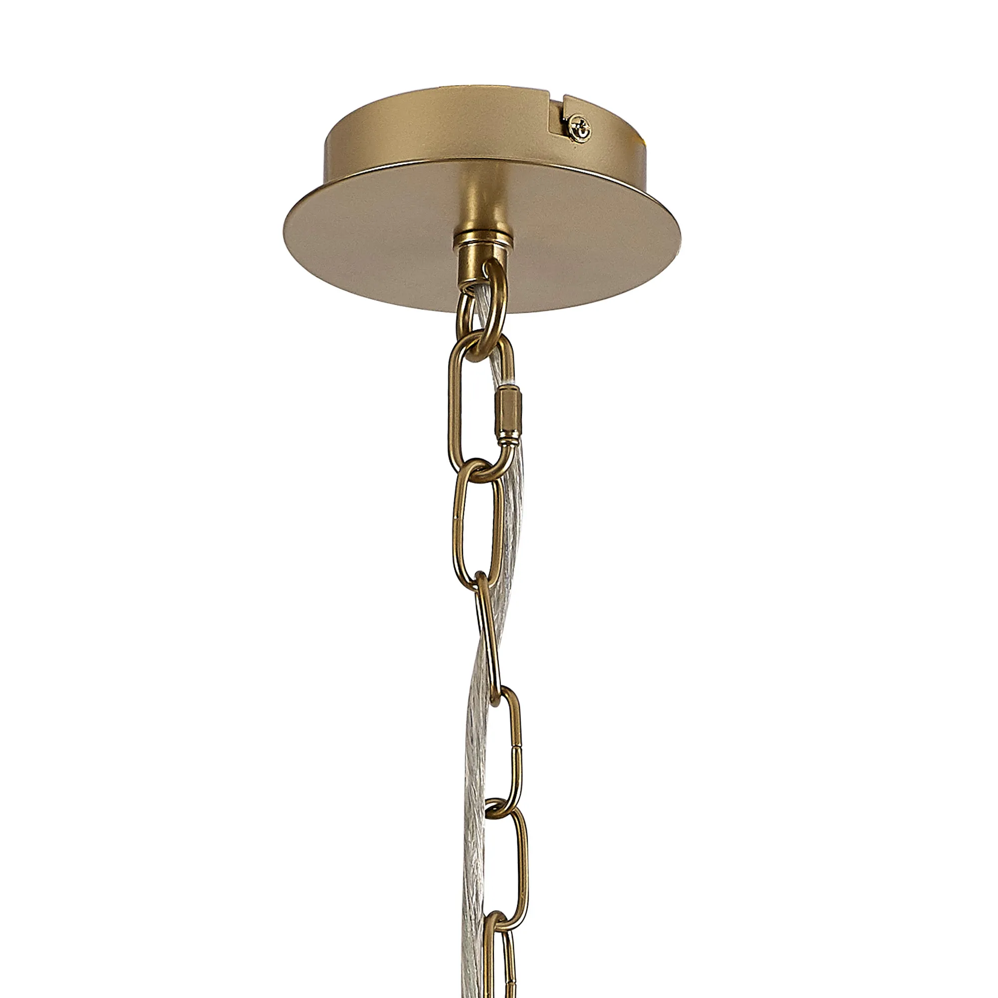 Banyan 60cm 5 Light Pendant Champagne Gold, Nude Beige/Moonlight DK0954  Deco Banyan CG NU